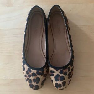 Madewell Reid Ballet Flat Leopard Hair Calf